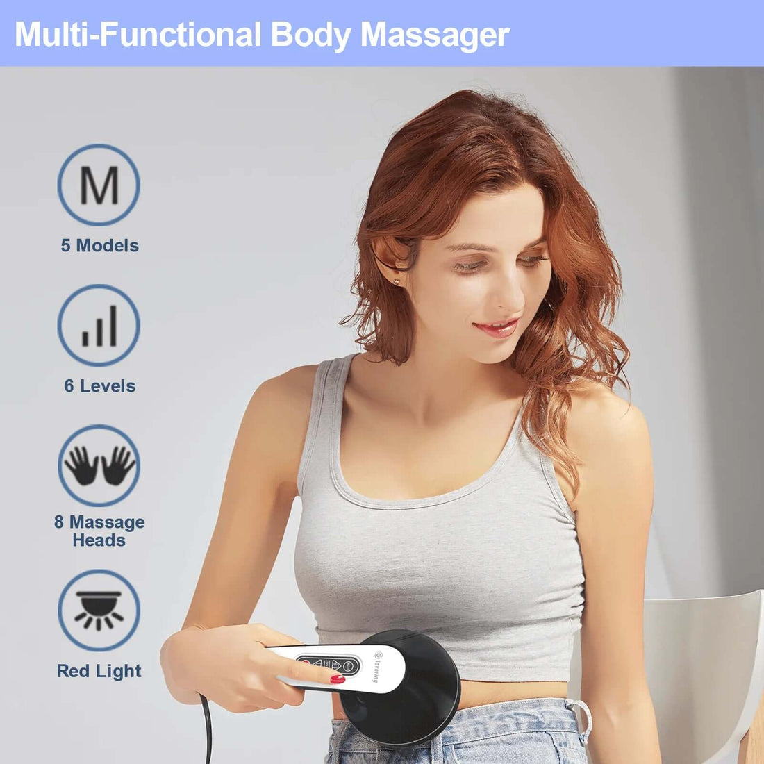 Cellulite Massager, Body Sculpting Machine, Body Massager with 8 Massage Heads